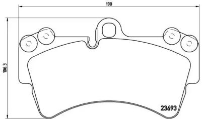 Комплект гальмівних колодок з 4 шт. дисків Brembo P85065