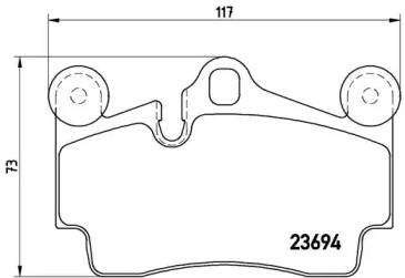 Комплект гальмівних колодок з 4 шт. дисків Brembo P85070