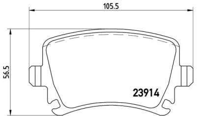 Комплект гальмівних колодок с 4 шт. дисків Brembo P85073