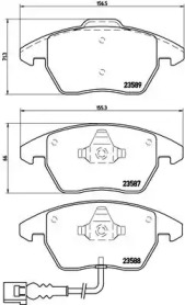 Комплект гальмівних колодок з 4 шт. дисків Brembo P85075