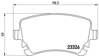 Комплект гальмівних колодок с 4 шт. дисків Brembo P85076