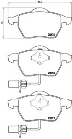 Комплект гальмівних колодок з 4 шт. дисків Brembo P85085
