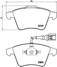 Комплект тормозных колодок Brembo P85090