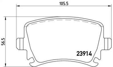 Комплект гальмівних колодок с 4 шт. дисків Brembo P85095