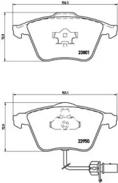 Комплект гальмівних колодок з 4 шт. дисків Brembo P85097