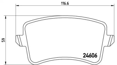 Комплект гальмівних колодок з 4 шт. дисків Brembo P85099