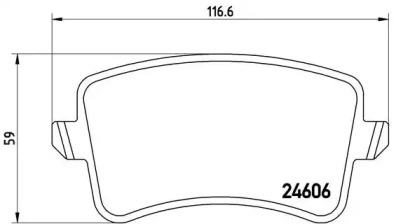 Комплект гальмівних колодок з 4 шт. дисків Brembo P85100