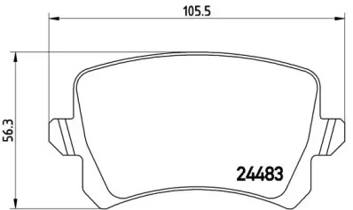 Комплект гальмівних колодок з 4 шт. дисків Brembo P85108
