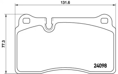 Комплект гальмівних колодок с 4 шт. дисків Brembo P85110