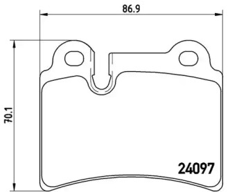 Комплект гальмівних колодок з 4 шт. дисків Brembo P85111