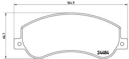 Комплект гальмівних колодок з 4 шт. дисків Brembo P85115