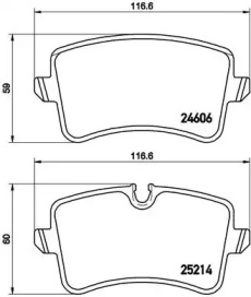 Комплект гальмівних колодок с 4 шт. дисків Brembo P85118