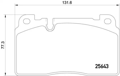 Комплект гальмівних колодок з 4 шт. дисків Brembo P85122