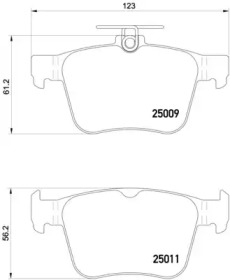 Комплект гальмівних колодок з 4 шт. дисків Brembo P85124
