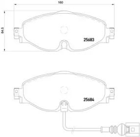 Комплект гальмівних колодок з 4 шт. дисків Brembo P85126