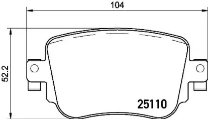 Комплект гальмівних колодок з 4 шт. дисків Brembo P85135