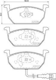 Комплект гальмівних колодок з 4 шт. дисків Brembo P85137