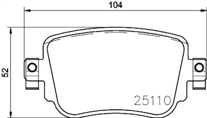 Комплект гальмівних колодок з 4 шт. дисків Brembo P85140