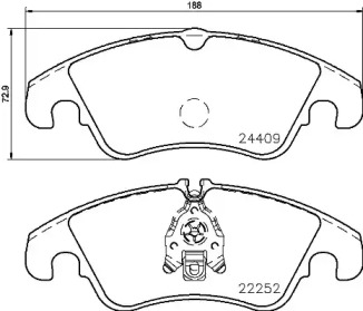 Комплект гальмівних колодок з 4 шт. дисків Brembo P85145