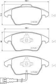 Комплект гальмівних колодок з 4 шт. дисків Brembo P85146