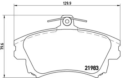 Комплект гальмівних колодок с 4 шт. дисків Brembo P86017