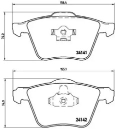 Комплект гальмівних колодок з 4 шт. дисків Brembo P86018