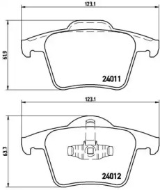 Гальмівні колодки Brembo P86019