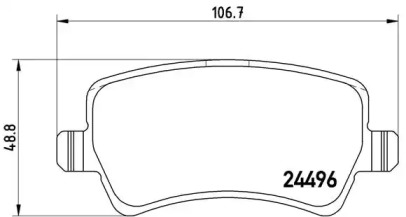 Комплект гальмівних колодок з 4 шт. дисків Brembo P86021