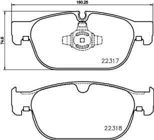 Комплект гальмівних колодок з 4 шт. дисків Brembo P86027