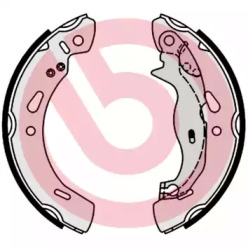 Тормозные колодки барабанні Brembo S24548
