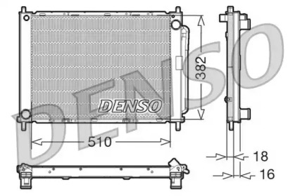 Радіатор системи охолодження Denso DRM23100