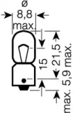Автолампа Osram (5W 12V BA9s) 3860