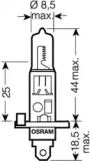 Автолампа Osram (H1 100W 12V P14,5S) 62200