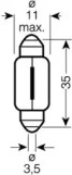 Автолампа Osram (5W 12V SV8,5 11x35) 6418
