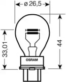 Автолампа Osram (12V 27/7W W2.5X16Q) 3757AK