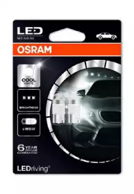 (к/т 2 шт) Лампа світлодіодна Osram LED cool white 6000K (1W 12V W2,1X9,5D) 2850CW-02B