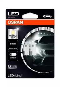 (к/т 2 шт) Лампа світлодіодна Osram LED warm white 4000K (1W 12V W2,1X9,5D) 2850WW-02B