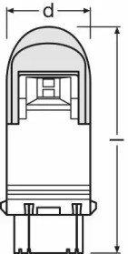 (к/т 2 шт) Лампа світлодіодна Osram LED (1,42W 12V) 3557R-02B