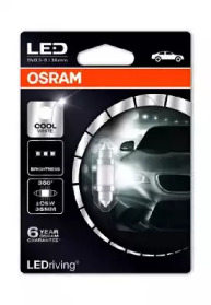 Лампа світлодіодна Osram LED cool white 6000K 1шт (1W 12V SV8,5-8) 6498CW-01B