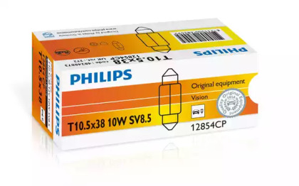 Автолампа Philips 12V 10W SV8.5 T10,5x38 12854 CP