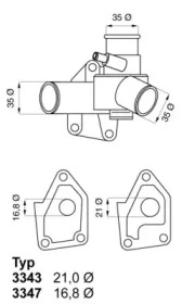 Термостат Wahler 3343.80D