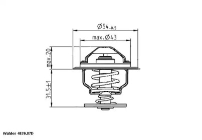Термостат Wahler 4820.87D