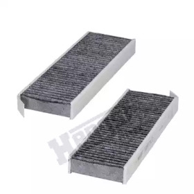 Фільтр салону Citroen Berlingo/Peugeot Partner 08- (к-кт 2шт.) (вугільний) HENGST FILTER E2977LC-2