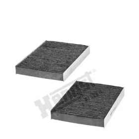 Фільтр салону BMW 5 (G30/F90)/7 (G11/G12) 15- (вугільний) (к-кт 2 шт.) HENGST FILTER E4938LC-2