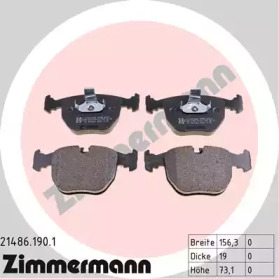 Колодки гальмівні (передні) BMW 5 (E39)/7 (E38) 94-04 (Ate-Teves) ZIMMERMANN 21486.190.1