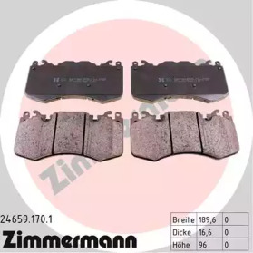 Колодки гальмівні (передні) Land Rover Range Rover/Discovery V 09- (Brembo) ZIMMERMANN 24659.170.1
