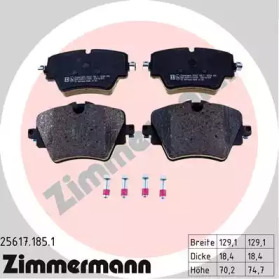 Колодки гальмівні (передні) BMW 3/5/X1/X2/X3/13- (Lucas) ZIMMERMANN 25617.185.1