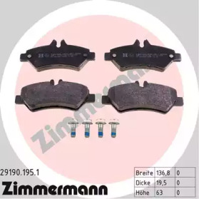 Колодки гальмівні (задні) MB Sprinter 209-319 CDI/VW Crafter 30-35 06- ZIMMERMANN 29190.195.1