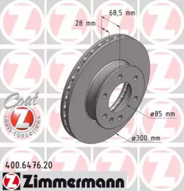 Тормозной диск COAT Z ZIMMERMANN 400.6476.20