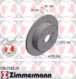 Тормозной диск COAT Z ZIMMERMANN 590.2585.20
